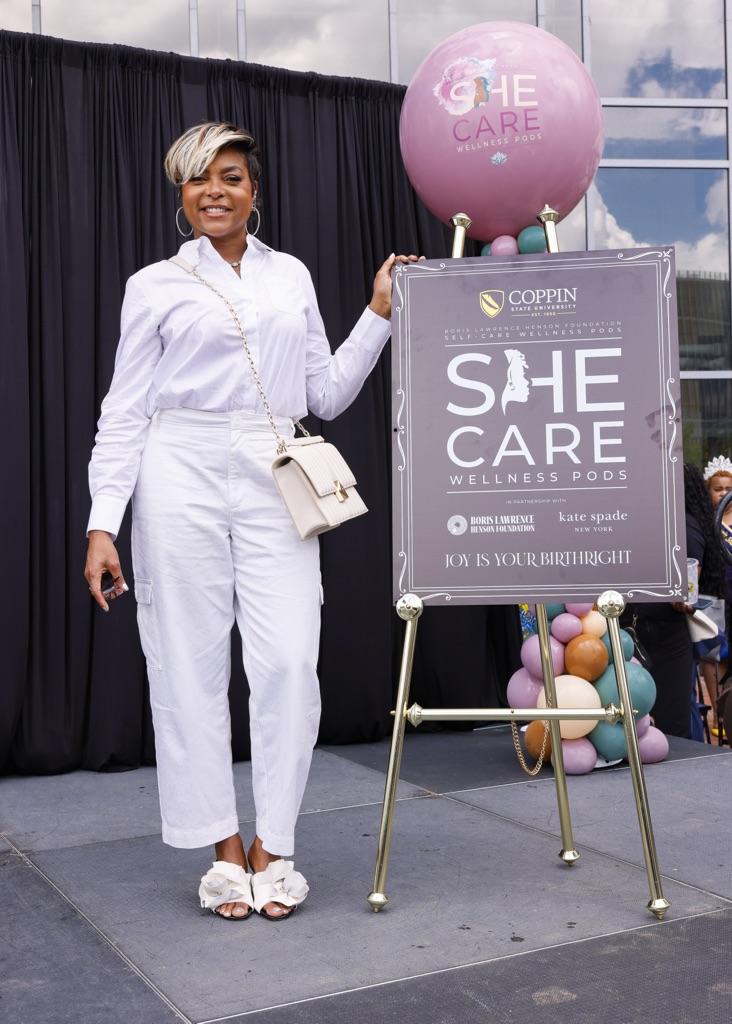 Taraji P Henson at the SheCare Wellness Pod Opening at Coppin State