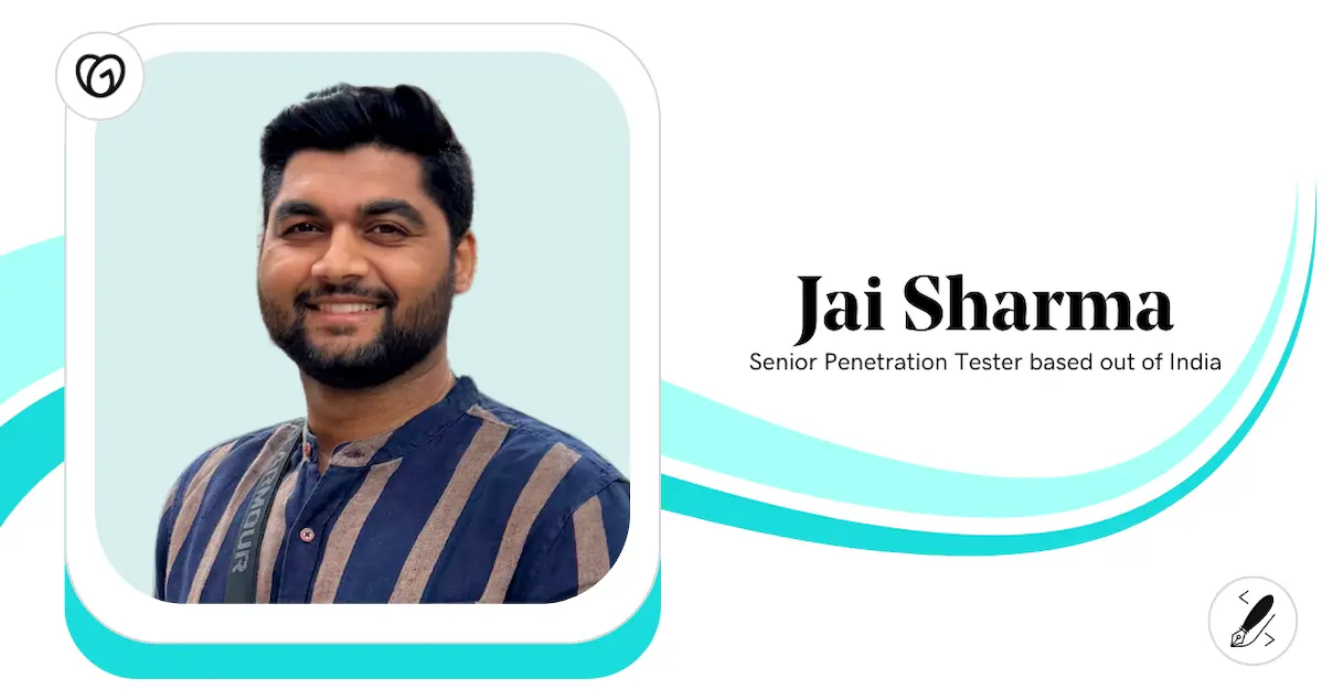 Jai Sharma, Security Prevention Tester, GoDaddy