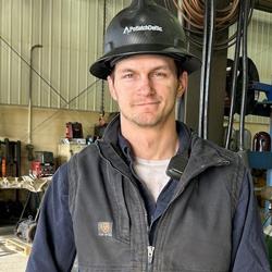 Joe in a hard hat