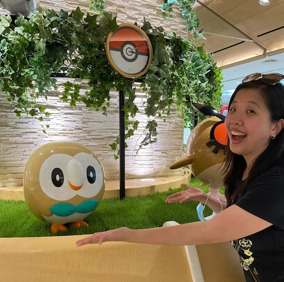Julia shown with an Angry Birds display.
