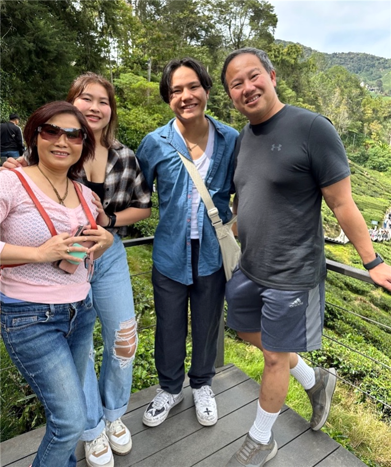 Lawrence Loh and his family