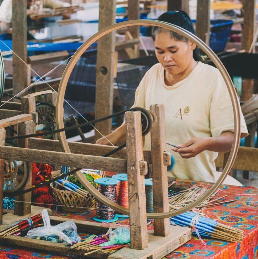 Woman at a factory