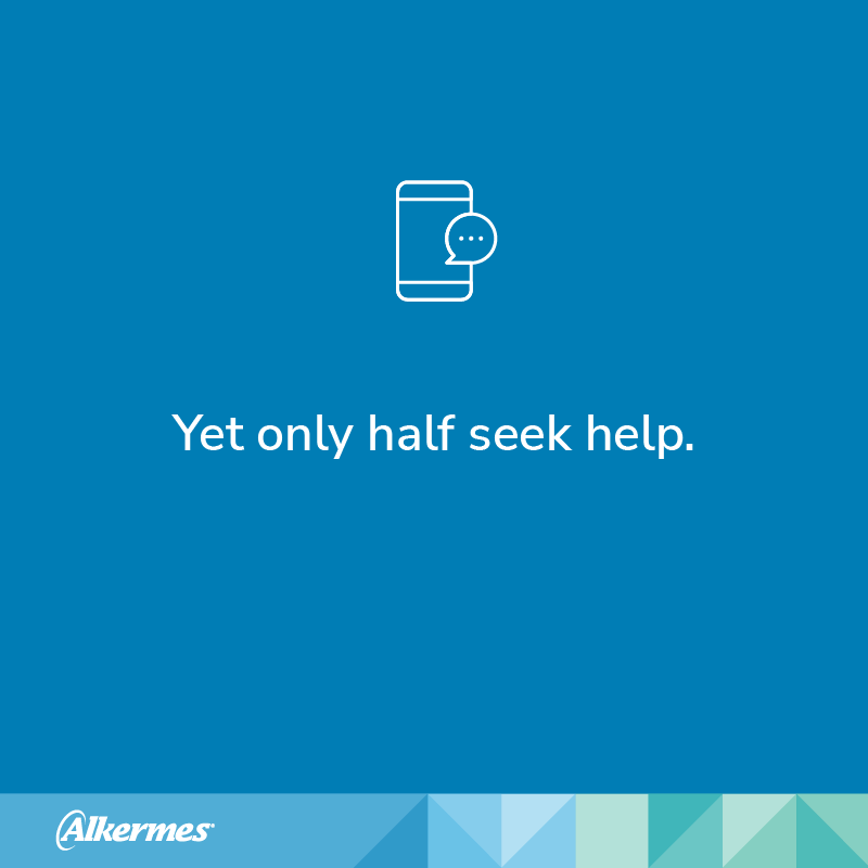 "Yet only half seek help."