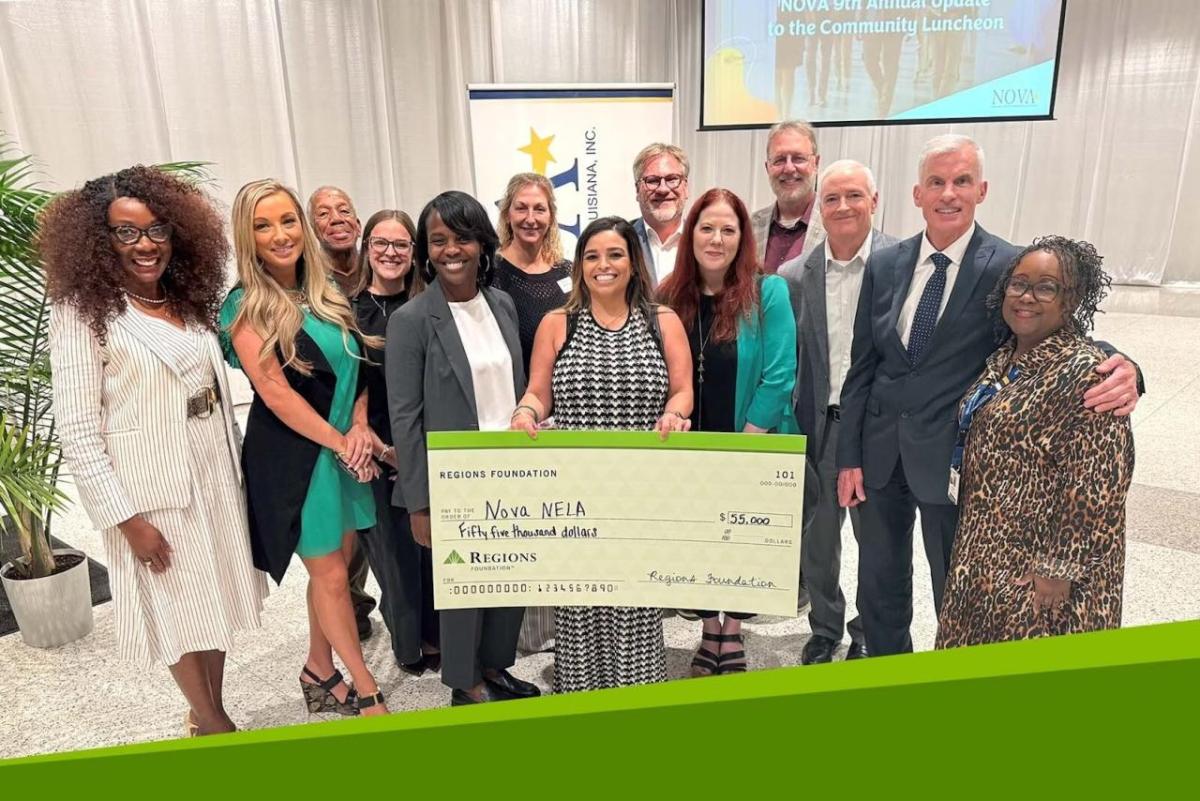 Group photo at check presentation