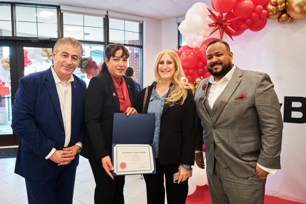 KeyBank receives a Certificate of Appreciation from the Westchester County Board of Legislators.   