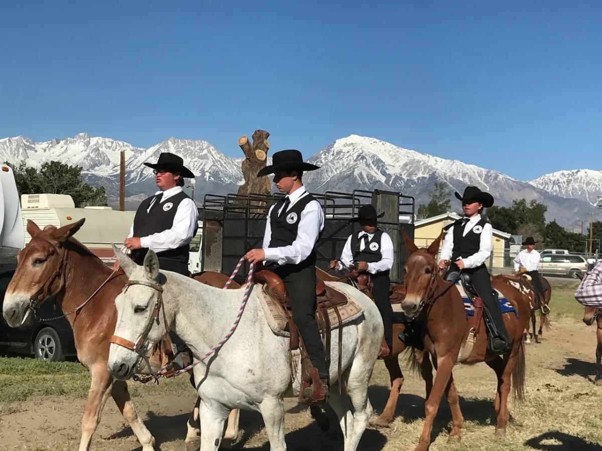 One Spade Youth participants riding horses