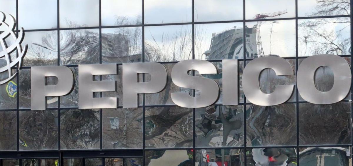 PEPSICO logo on a window