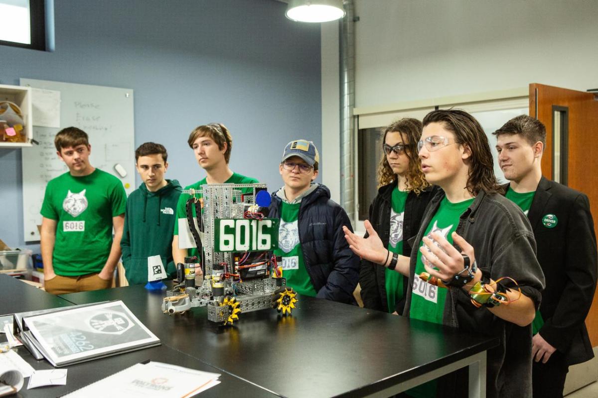 robotics team and robot