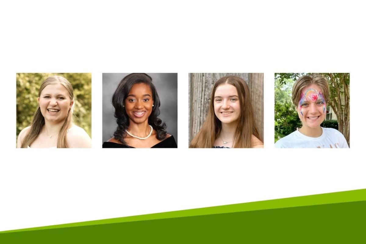 Headshots of the four scholarship winners
