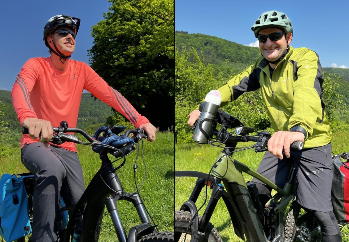 Photo of SAP executives on the bike