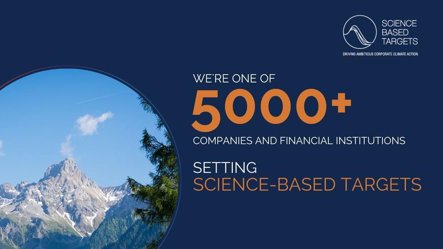 "We're one of 5000+ companies and financial institutions setting science-based targets"