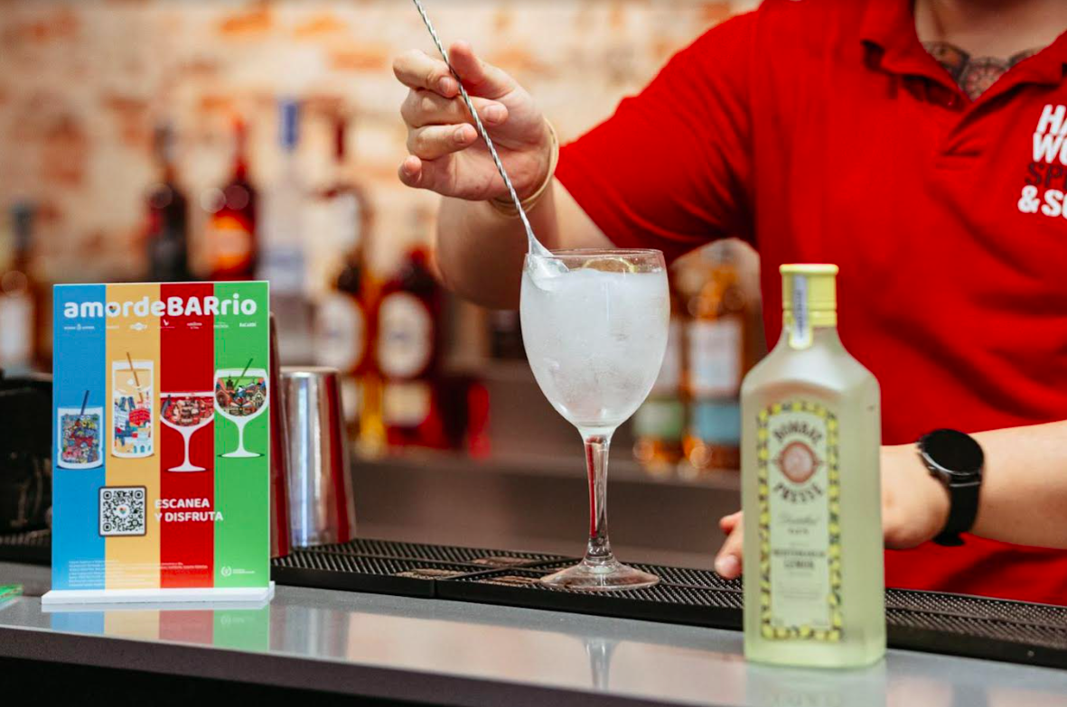 Bartender mixing a drink