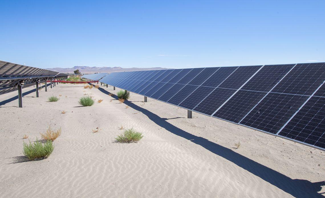 SCE's Sheep Creek Community Solar Farm near the high desert city of Adelanto.