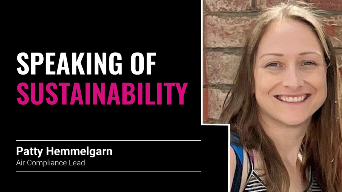 "speaking of sustainability, Patty Hemmelgarn Air Compliance Lead"