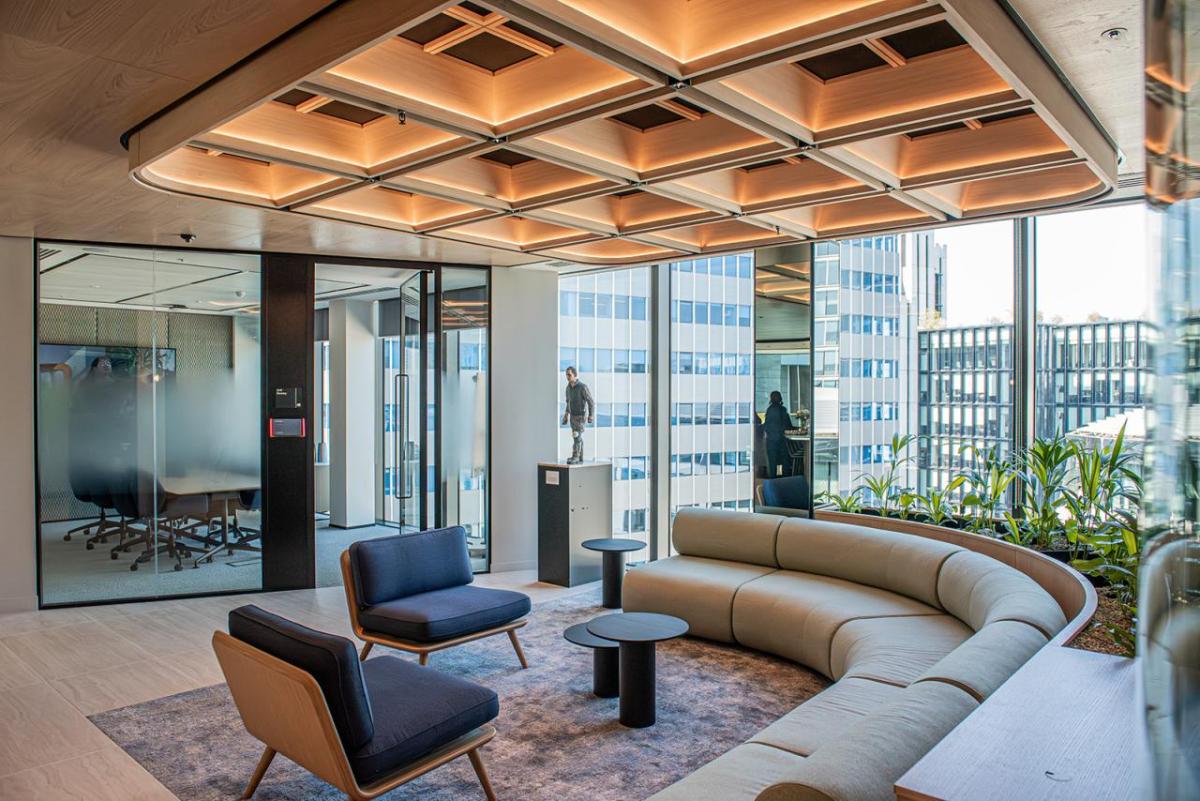 Open office meeting area