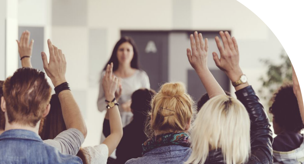 Students raising their hand