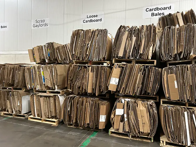Stacked cardboard