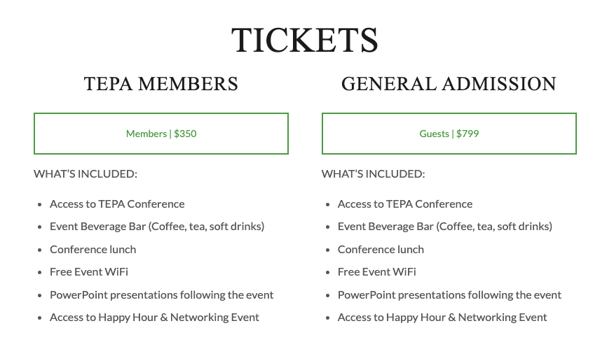 TEPA Chicago Tickets
