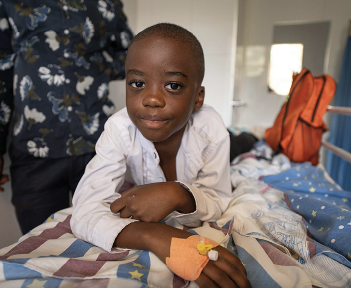 Patient who is part of the Global Hope Program in Uganda " "