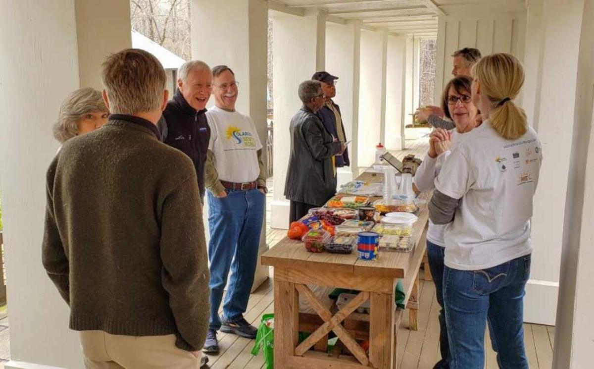 Leaders from Sustainable Newton at a gathering " "