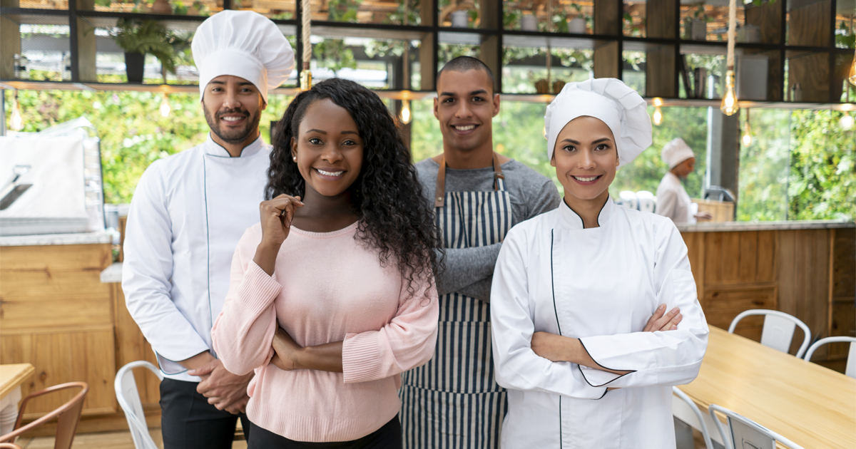 Diverse culinary staff