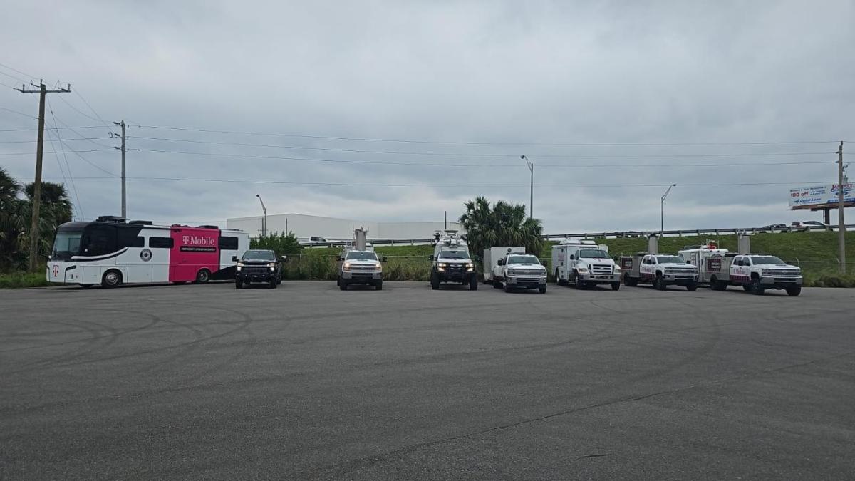 Vehicles parked up side by side 