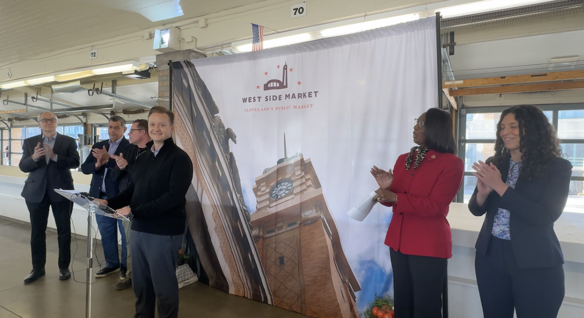 Check presentation ceremony at West Side Market.