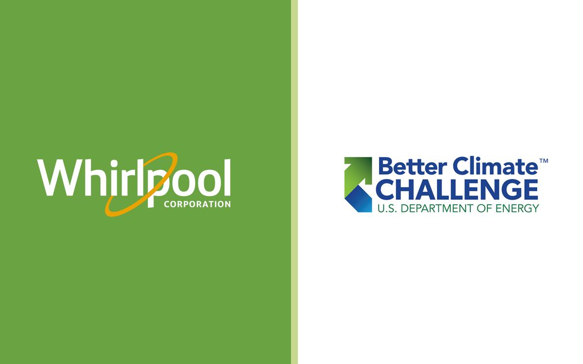 Whirpool Corporation Logo and Logo for Better Climate Challenge, US Department of Energy 