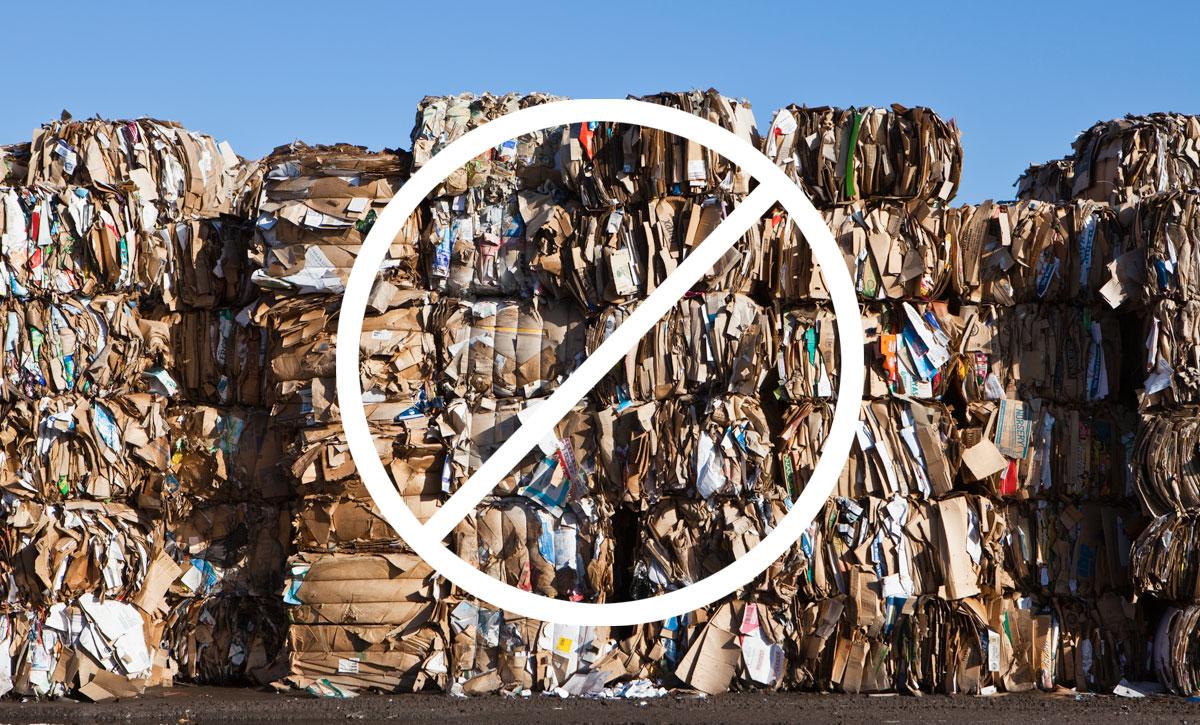 pile of recycling materials 