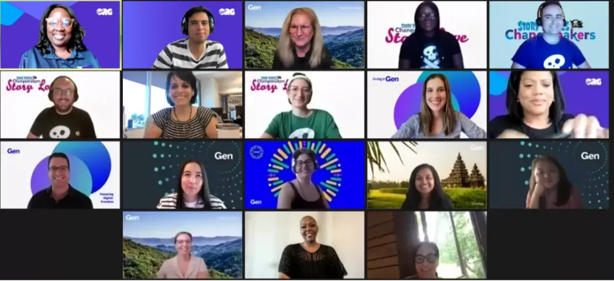 employees on zoom