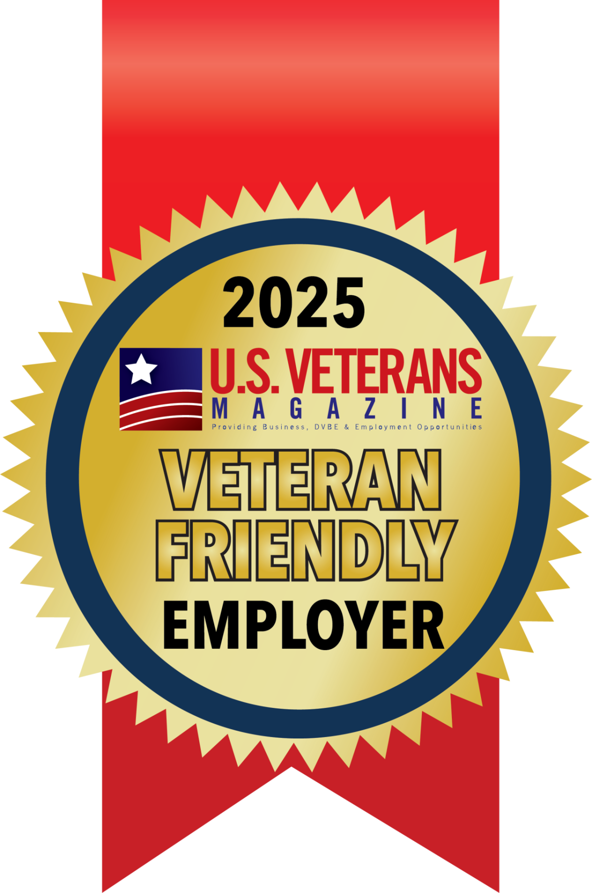 2025 U.S. Veterans Magazine Veteran Friendly Employer logo