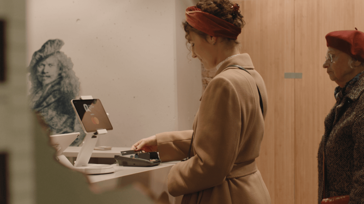 Someone using a credit card