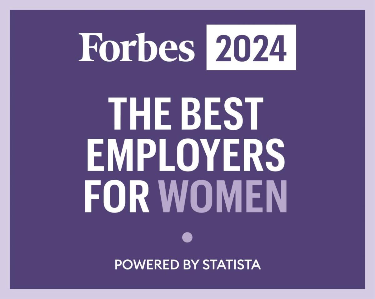 "The best employers for women. Forbes 2024" badge