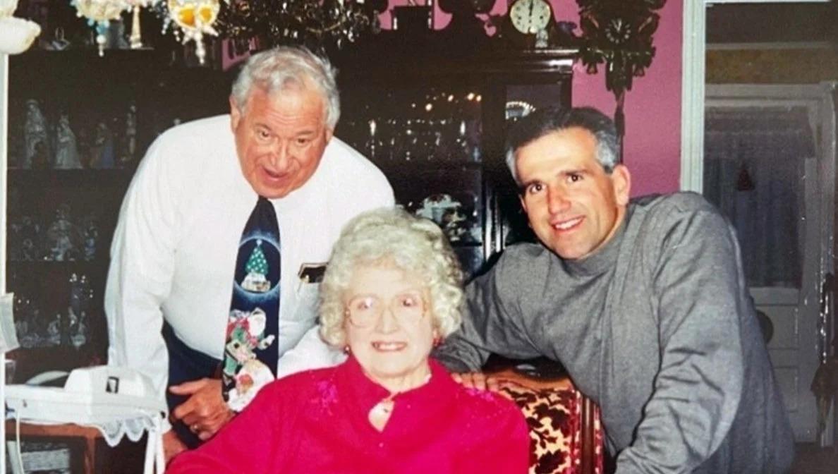 Henry Rodrique and his parents inside