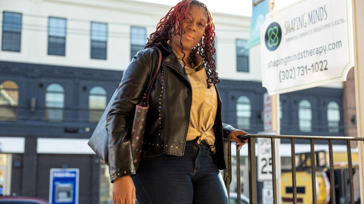 Chantel Bratcher-Coleman standing on city street