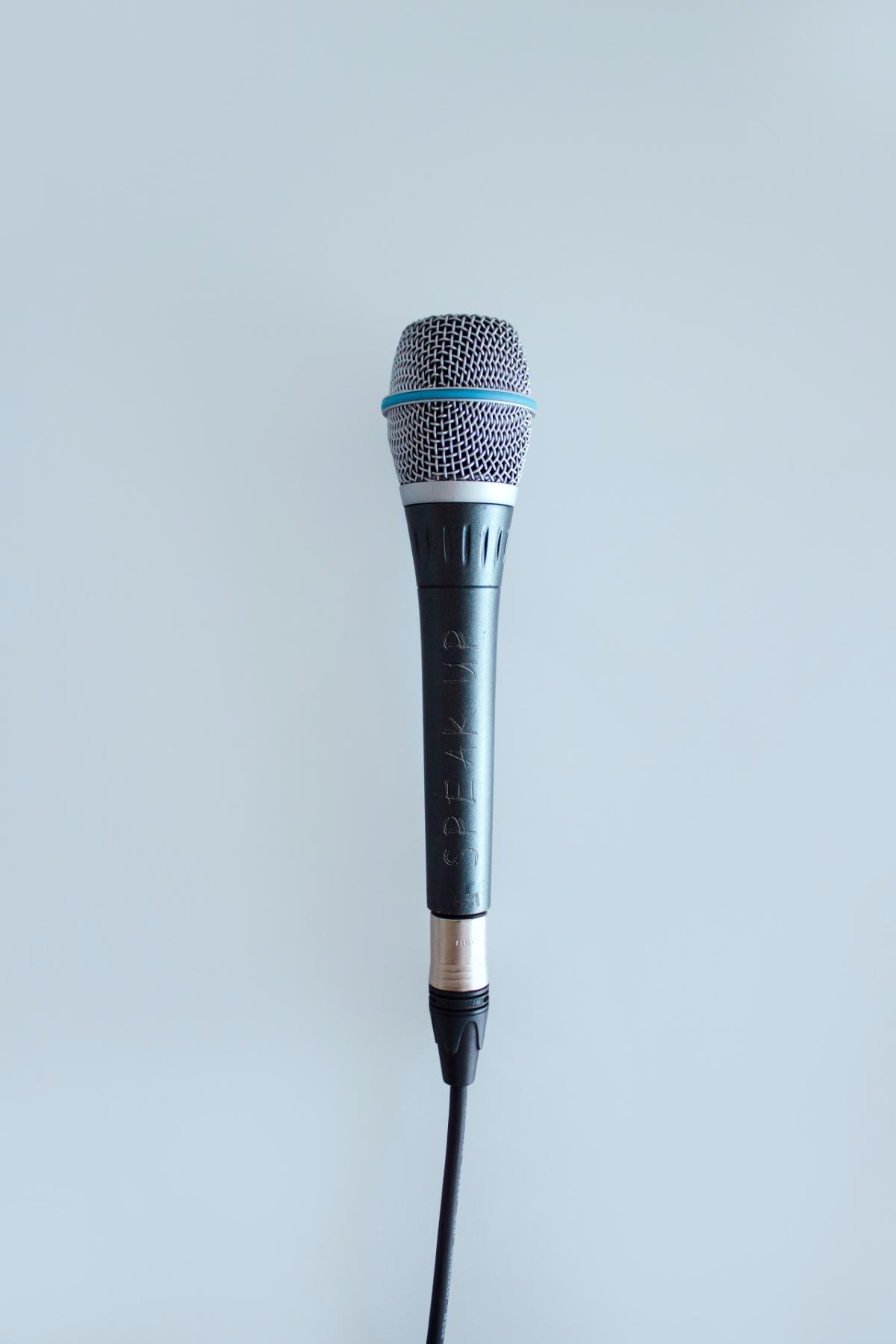 Photo of a microphone