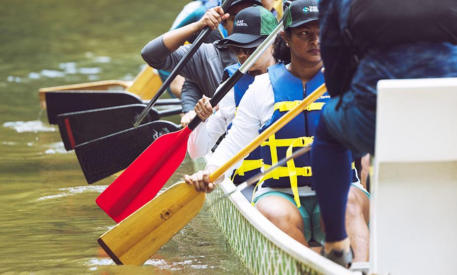 Paddles ready to go in the water