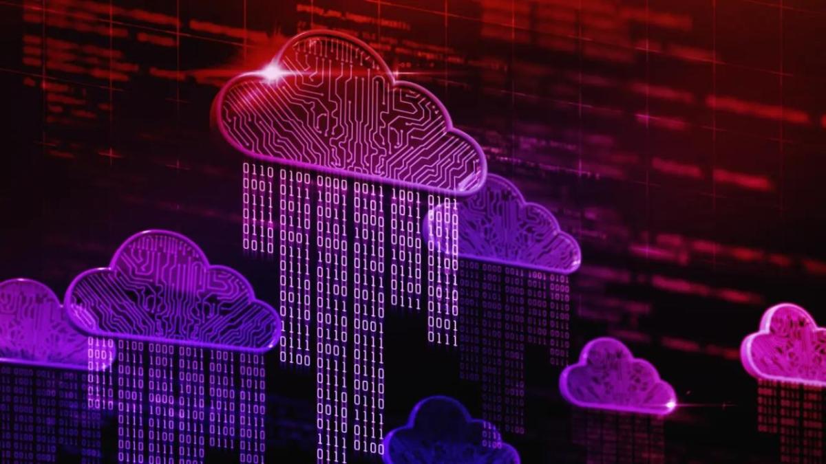 drawing of data coming from a cloud