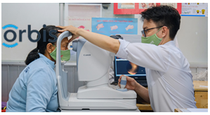 A person getting an eye exam.