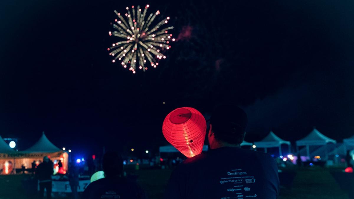 firework in night sky