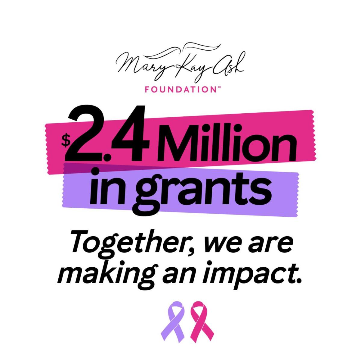 "$2.4 Million in grants. Together, we are making an impact."