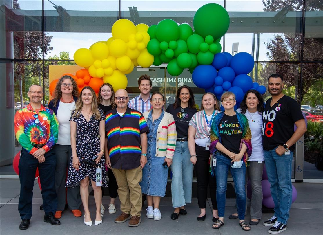 Group celebrating Pride