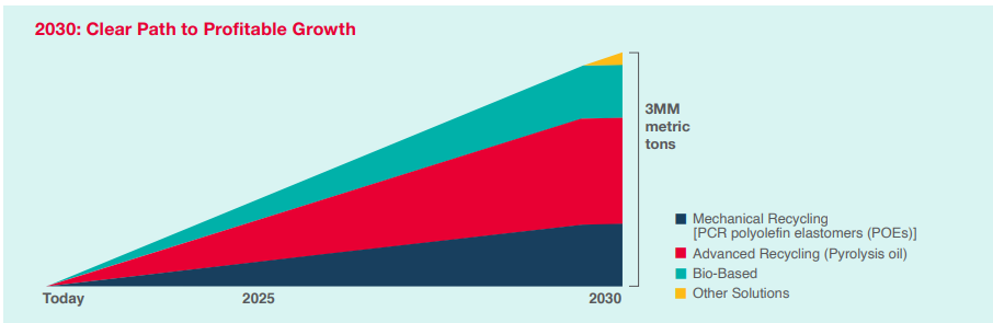 Info graphic 2030: Clear Path to Profitable Growth. Line chart showing growth through 2030.