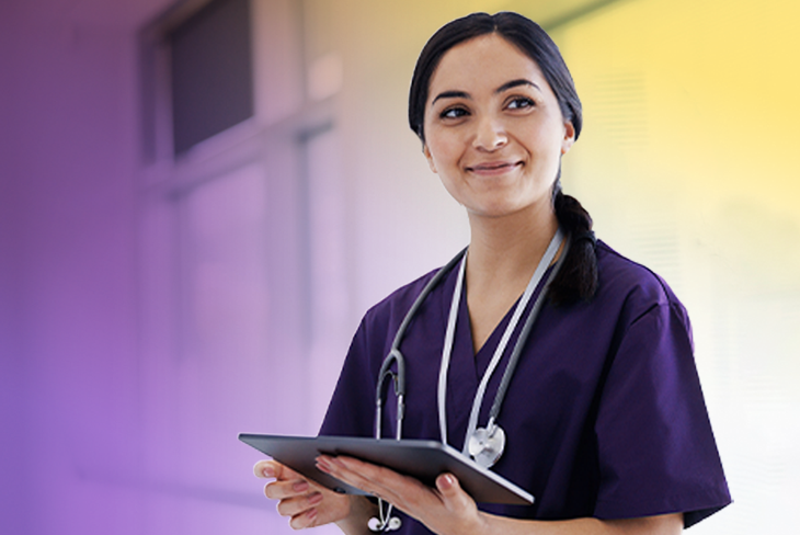 healthcare worker smiling