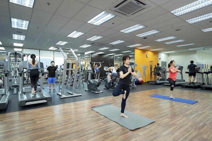  A yoga class in Illumina’s gym, housed in its Woodlands facility. PHOTO: ILLUMINA SINGAPORE