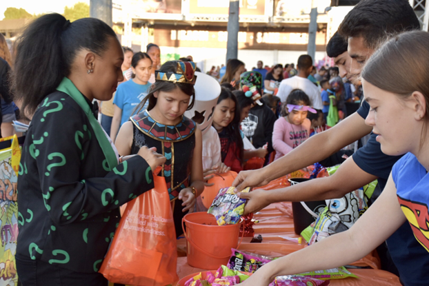 Local youth enjoy trick-or-treating at AEG’s Dignity Health Sports Park and the LA Galaxy Foundation's Annual Treats-N-Suites Halloween Bash.