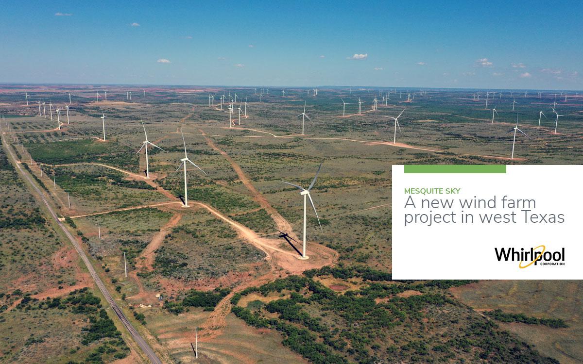 aerial view of wind farm