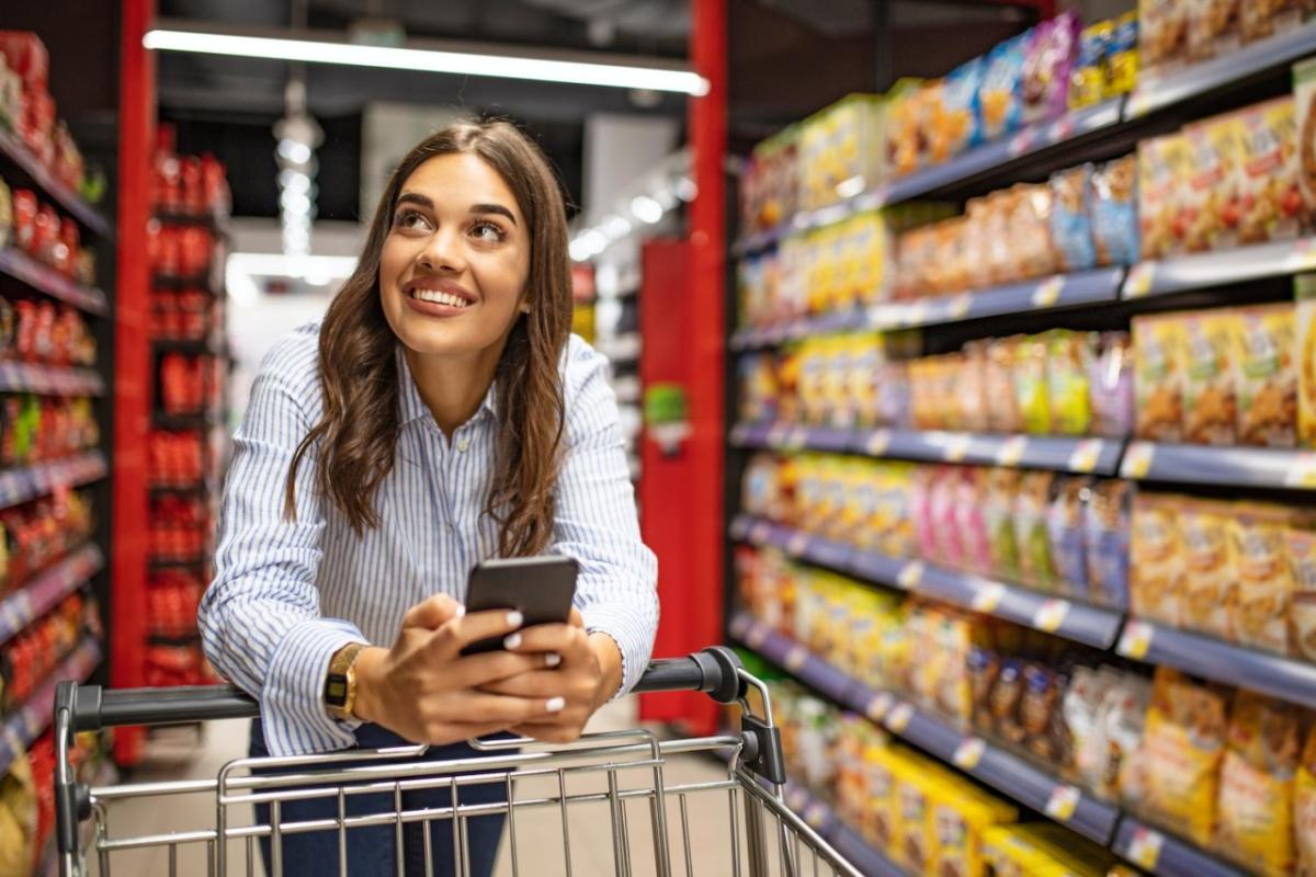 person shopping at a supermarket