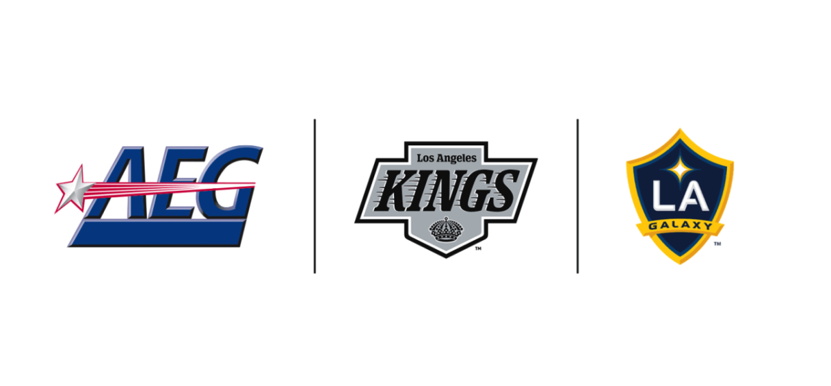 AEG, LA Galaxy and Los Angele s Kings logos