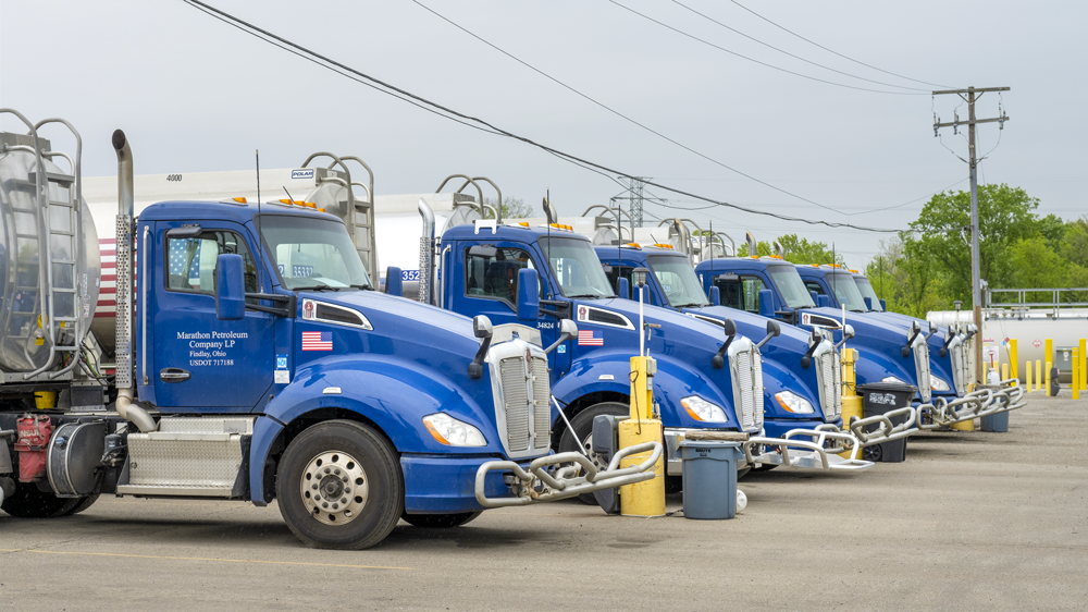 parked trucks